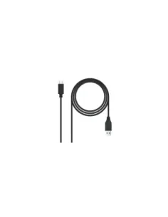 Cable USB 3.1 Tipo-C Nanocable 10.01.4002/ USB Tipo-C Macho - USB Macho/ 10Gbps/ 2m/ Negro