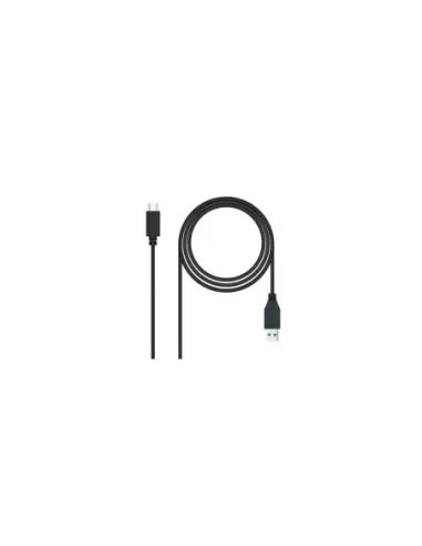 Cable USB 3.1 Tipo-C Nanocable 10.01.4002/ USB Tipo-C Macho - USB Macho/ 10Gbps/ 2m/ Negro