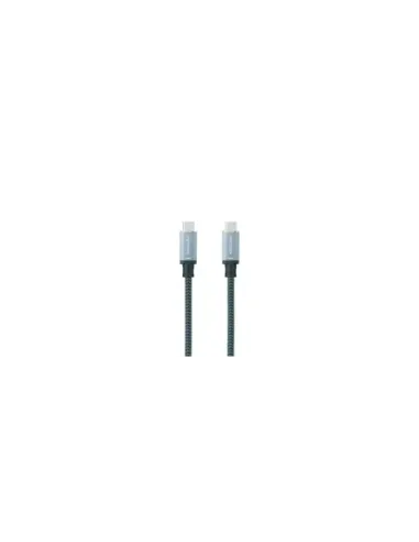 Cable USB 3.1 Tipo-C Nanocable 10.01.4101-COMB/ USB Tipo-C Macho - USB Tipo-C Macho/ Hasta 100W/ 10Gbps/ 1m/ Gris y Negro