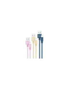 Cables USB 2.0 Lightning Nanocable 10.10.0401-CO2/ USB Macho - Lightning Macho/ 1m/ 3 Unidades/ Rosa, Dorado, Azul Pacífico