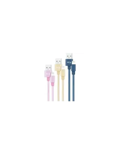 Cables USB 2.0 Lightning Nanocable 10.10.0401-CO2/ USB Macho - Lightning Macho/ 1m/ 3 Unidades/ Rosa, Dorado, Azul Pacífico