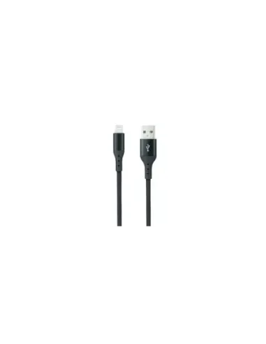 Cable USB 2.0 Lightning Nanocable 10.10.0401-COBK/ USB Macho - Lightning Macho/ 1m/ Negro