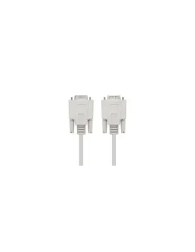 Cable Serie NULL Modem Nanocable 10.14.0502/ DB9 Macho - DB9 Hembra/ 1.8m/ Beige