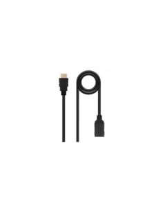 Nanocable Cable HDMI 2.0 Prolongador A/M-A/H, Negro, 1 m