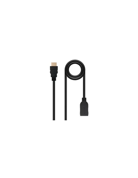 Nanocable Cable HDMI 2.0 Prolongador A/M-A/H, Negro, 1 m