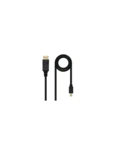 Cable Mini DisplayPort 1.2 4K Nanocable 10.15.2402/ Mini DisplayPort Macho - DisplayPort Macho/ 2m/ Negro