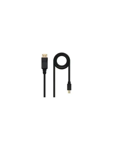 Cable Mini DisplayPort 1.2 4K Nanocable 10.15.2402/ Mini DisplayPort Macho - DisplayPort Macho/ 2m/ Negro
