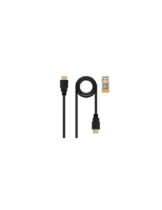 Cable HDMI 2.0 4K Nanocable 10.15.3600/ HDMI Macho - HDMI Macho/ 50cm/ Certificado/ Negro