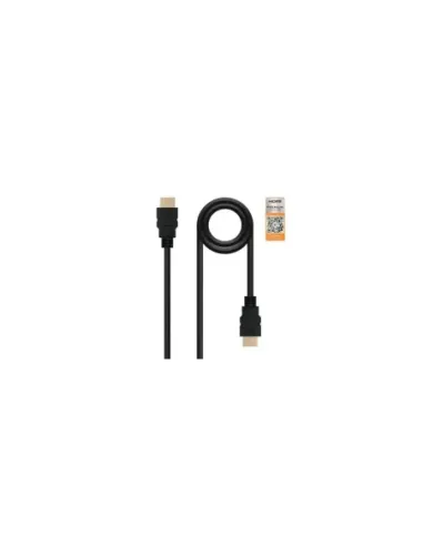Cable HDMI 2.0 4K Nanocable 10.15.3601/ HDMI Macho - HDMI Macho/ 1m/ Certificado/ Negro