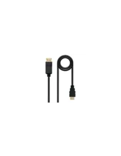 Cable DisplayPort Nanocable 10.15.4305/ DisplayPort Macho - HDMI Macho/ 5m/ Negro