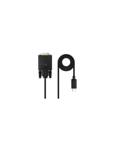 Nanocable Cable Conversor USB-C/M a VGA/M, 1.8 m, Negro