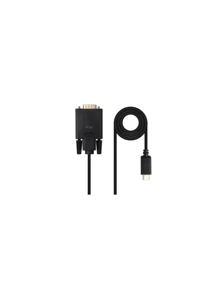 Nanocable Cable Conversor USB-C/M a VGA/M, 1.8 m, Negro