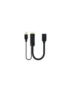 Cable Conversor Nanocable 10.16.0205/ HDMI Macho - DisplayPort Hembra/ 20cm/ Negro