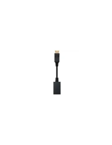 Conversor Nanocable 10.16.0502/ DisplayPort Macho - HDMI Hembra/ 15cm/ Negro