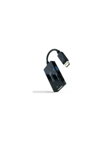 Cable DisplayPort Nanocable 10.16.3301-ALL/ HDMI Hembra - DVI-D Hembra - VGA Hembra/ 20cm/ Negro