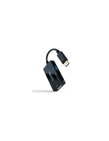 Cable DisplayPort Nanocable 10.16.3301-ALL/ HDMI Hembra - DVI-D Hembra - VGA Hembra/ 20cm/ Negro
