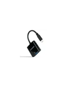 Cable Conversor Nanocable 10.16.4101-BK/ USB Tipo-C Macho - VGA Hembra/ 10cm/ Negro