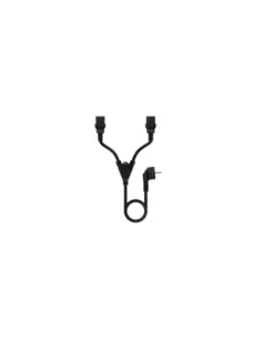 Cable Alimentación Nanocable 10.22.0100-L300/ Schuko Macho - 2 x C13 Hembra/ 3m/ Negro