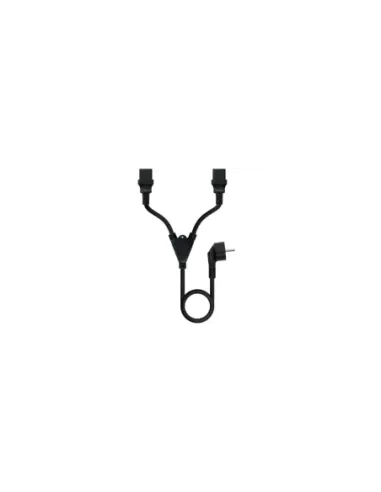 Cable Alimentación Nanocable 10.22.0100-L300/ Schuko Macho - 2 x C13 Hembra/ 3m/ Negro