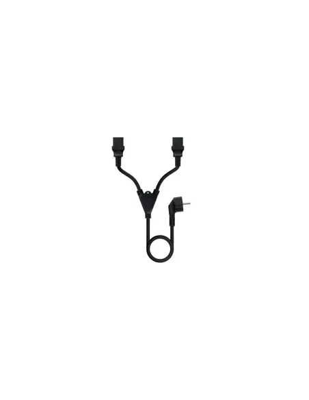 Cable Alimentación Nanocable 10.22.0100-L300/ Schuko Macho - 2 x C13 Hembra/ 3m/ Negro