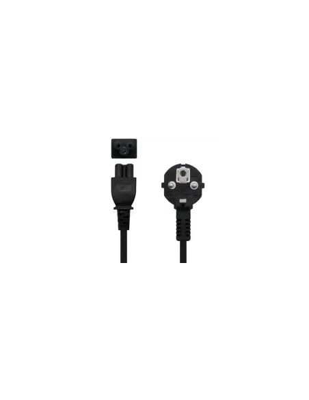 Cable Alimentación Trébol Nanocable 10.22.0302-L300/ Schuko Macho - C5 Hembra/ 3m/ Negro
