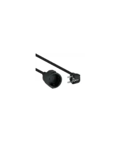 Cable Alargador de Corriente Nanocable 10.22.0610-BK/ Schuko Hembra - Schuko Macho/ 10m/ Negro