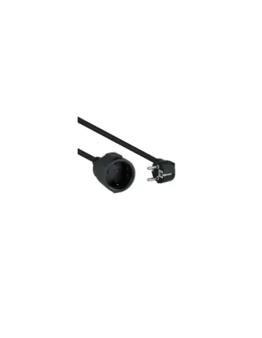 Cable Alargador de Corriente Nanocable 10.22.0610-BK/ Schuko Hembra - Schuko Macho/ 10m/ Negro
