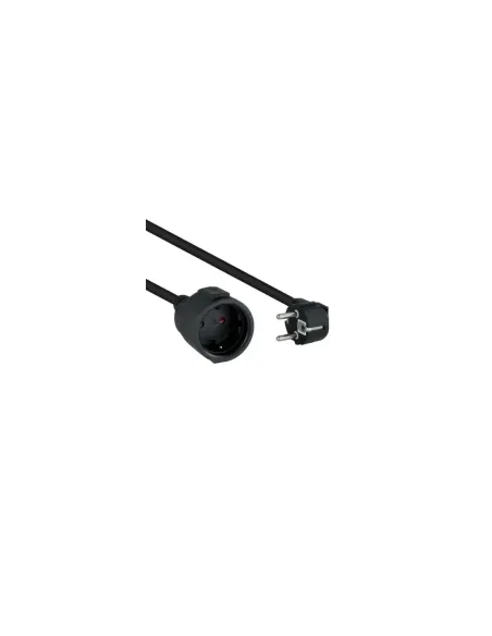 Cable Alargador de Corriente Nanocable 10.22.0610-BK/ Schuko Hembra - Schuko Macho/ 10m/ Negro