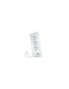 Regleta con Interruptor Nanocable 10.37.0013-W/ 3 Tomas de Corriente/ 1 USB/ 1 USB Tipo-C/ Cable 1.5m/ Blanca