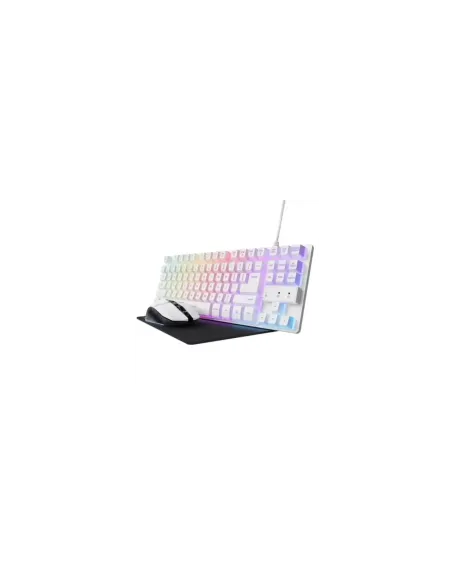 Pack Gaming Trust Gaming GXT 794W/ Teclado RGB + Ratón RGB + Alfombrilla