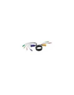 ATEN CABLE KVM PS/2 CON AUDIO Y SPHD 3 EN 1 DE 1,8 M (2L-5302P)