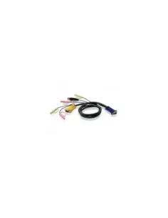 ATEN CABLE KVM USB CON AUDIO Y SPHD 3 EN 1 DE 1,8 M (2L-5302U)