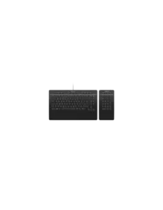 3Dconnexion Keyboard Pro with Numpad teclado Oficina USB + RF Wireless + Bluetooth QWERTY Internacional de EE.UU. Negro