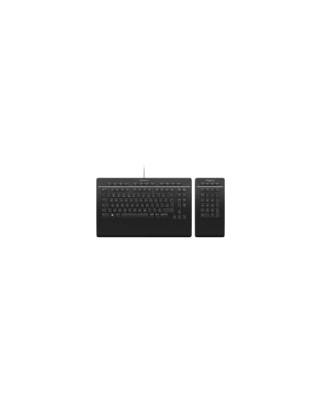 3Dconnexion Keyboard Pro with Numpad teclado Oficina USB + RF Wireless + Bluetooth QWERTY Internacional de EE.UU. Negro