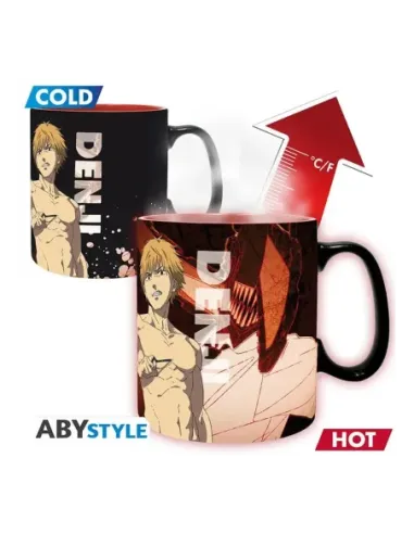 Taza termica abystyle chainsaw man denki y aki 460ml