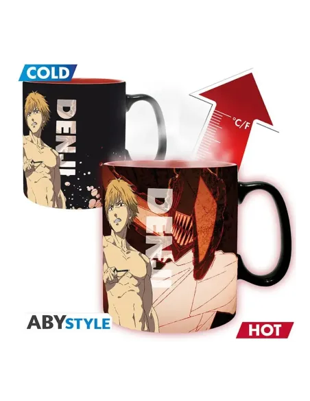 Taza termica abystyle chainsaw man denki y aki 460ml