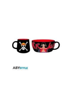 Set taza + bowl abystyle one piece luffy