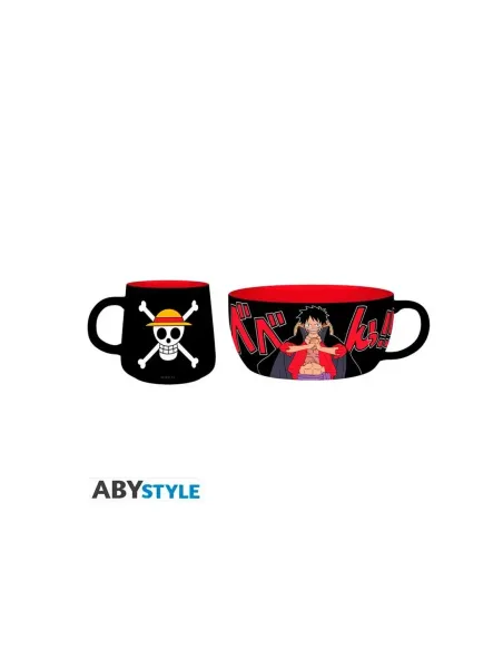 Set taza + bowl abystyle one piece luffy