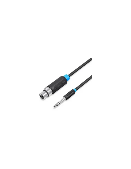 Cable Estéreo Vention BBEBH/ Jack 6.5 Macho - XLR Hembra/ 2m/ Negro