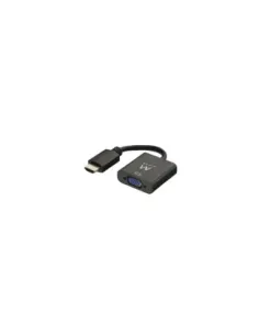 Ewent EW9864 adaptador de cable de vídeo 0,2 m HDMI VGA, 3.5mm Negro