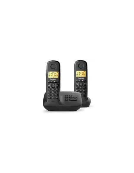 Teléfono Inalámbrico Gigaset Basic 100/ Pack DUO/ Negro