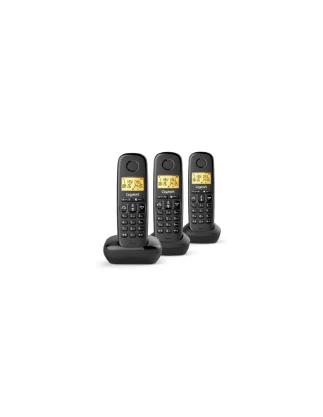 Teléfono Inalámbrico Gigaset Basic 100/ Pack TRIO/ Negro