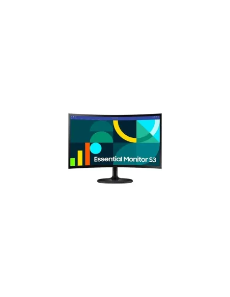 Monitor Profesional Curvo Samsung Essential Monitor S3 S36GD S24D364GAU/ 24"/ Full HD/ Negro