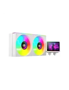 Kit refrigeracion liquida mars gaming mlvisionii240w argb 2x 120mm blanco
