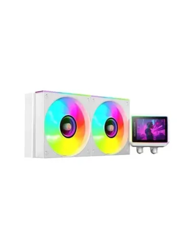 Kit refrigeracion liquida mars gaming mlvisionii240w argb 2x 120mm blanco