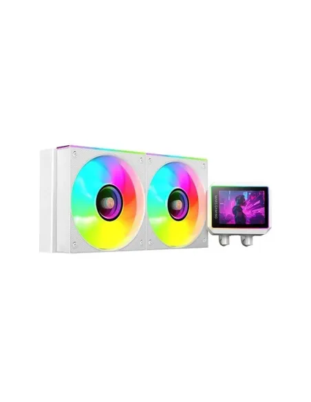 Kit refrigeracion liquida mars gaming mlvisionii240w argb 2x 120mm blanco