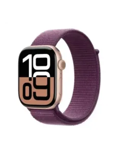 Apple watch series 10 gps 46mm rose gold aluminium case with plum sport loop reacondicionado