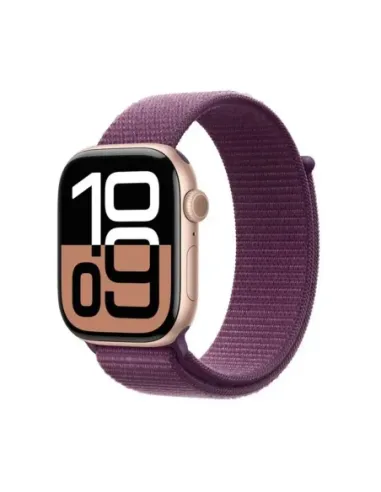 Apple watch series 10 gps 46mm rose gold aluminium case with plum sport loop reacondicionado