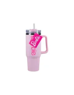 Vaso termo con pajita paladone barbie logo xl 1200 ml