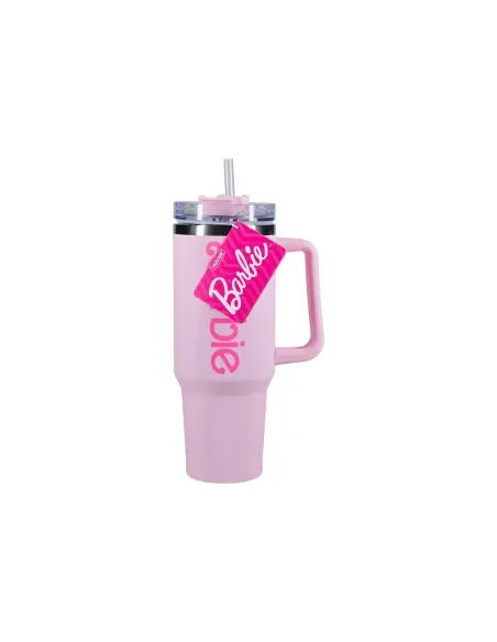Vaso termo con pajita paladone barbie logo xl 1200 ml